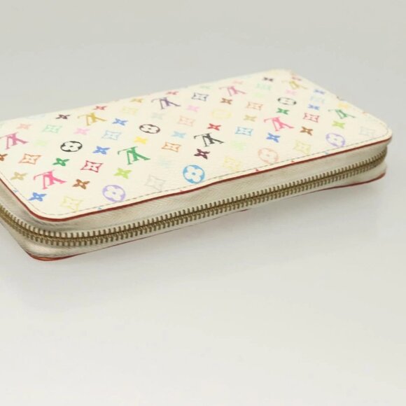 LOUIS VUITTON Monogram Multicolor Zippy Wallet White M60241 LV Auth 128834 - Picture 5 of 15